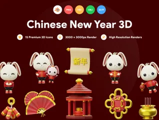 Chinese New Year 3D Icon Pack