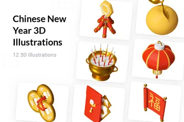 Chinese New Year 3D Illustration Pack