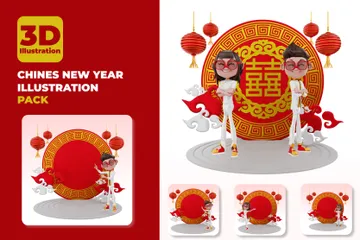 Chinese New Year 3D Illustration Pack