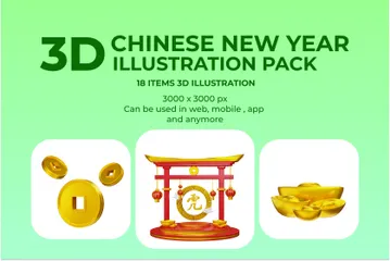 Chinese New Year 3D Illustration Pack