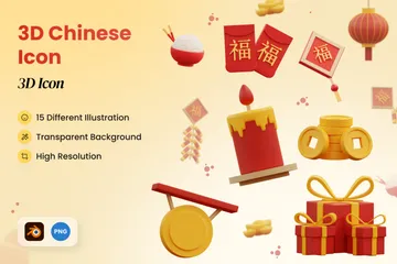 Chinesisch 3D Illustration Pack