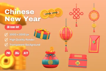 Chinesisches Fest 3D Icon Pack