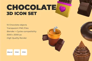 Chocolat Pack 3D Icon