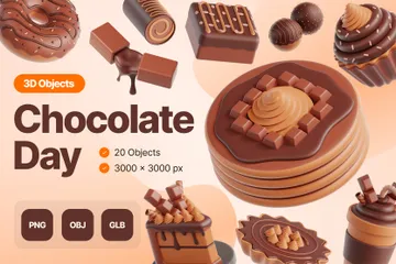 Journée du chocolat Pack 3D Icon