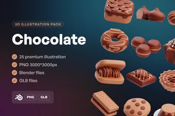 Chocolate Paquete de Icon 3D