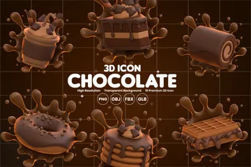 초콜릿 3D Icon 팩