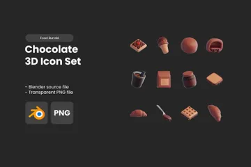 Chocolate Pacote de Icon 3D