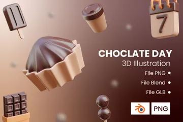 Chocolate Day 3D Icon Pack