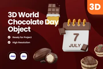 Chocolate Day 3D Icon Pack