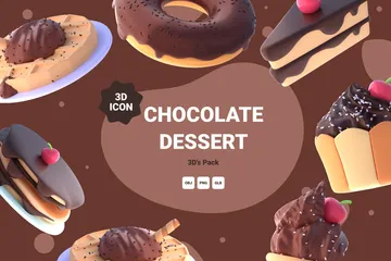 Chocolate Dessert 3D Icon Pack