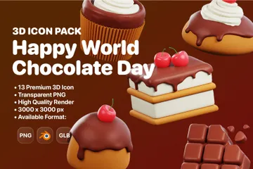 Día del Chocolate Paquete de Icon 3D