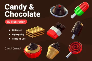 Doces e Chocolate Pacote de Icon 3D