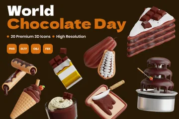 Chocolate Mundial Paquete de Icon 3D