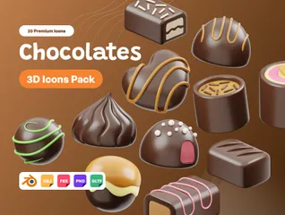 Chocolates Pacote de Icon 3D