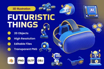 Choses futuristes Pack 3D Icon
