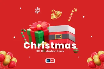 クリスマス 3D Illustrationパック