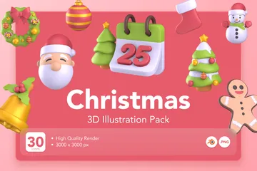 クリスマス 3D Illustrationパック