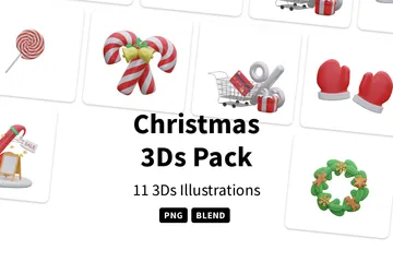 クリスマス 3D Iconパック