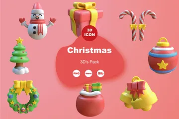 クリスマス 3D Iconパック