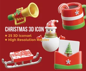 クリスマス 3D Iconパック