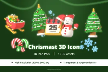 크리스마스 3D Icon 팩