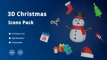 Christmas 3D Icon Pack