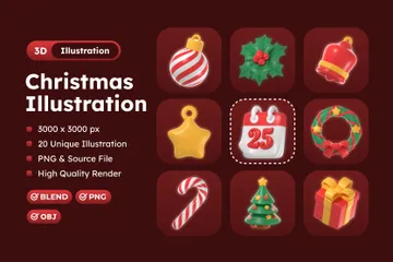 Christmas 3D Icon Pack