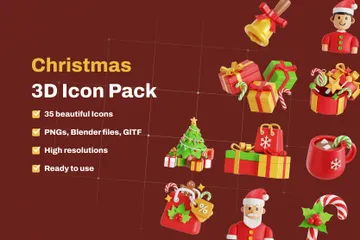 Christmas 3D Icon Pack