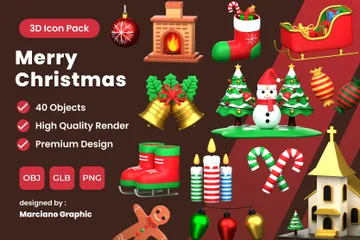 Christmas 3D Icon Pack