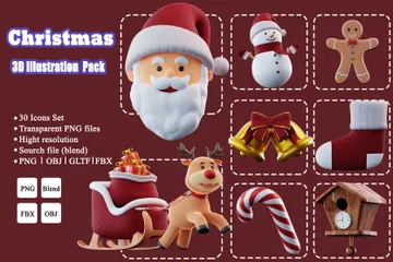 Christmas 3D Icon Pack