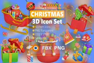 CHRISTMAS 3D Icon Pack