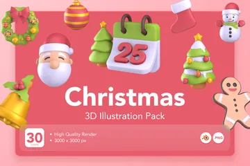 Christmas 3D Illustration Pack