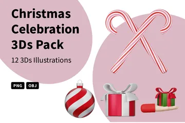 Christmas Celebration 3D Icon Pack