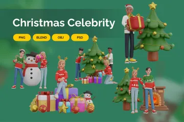 Christmas Celebrity 3D Illustration Pack