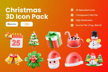 Christmas Edition 3D Icon Pack