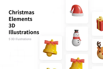 Christmas Elements 3D Illustration Pack