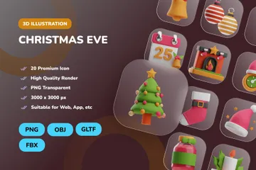 Christmas Eve 3D Icon Pack