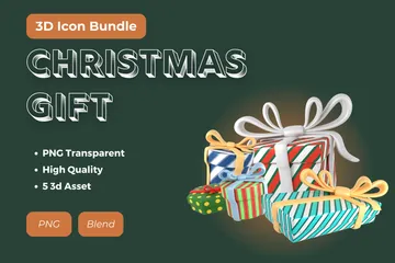 Christmas Gift 3D Icon Pack