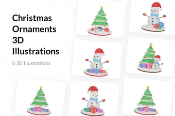 Christmas Ornaments 3D Illustration Pack