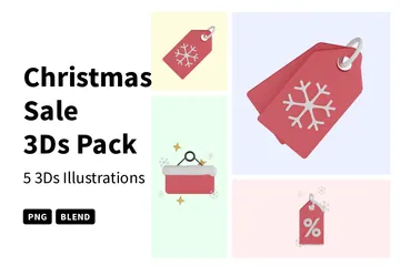 Christmas Sale 3D Icon Pack