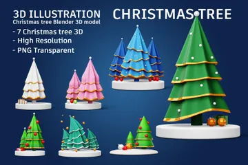 Christmas Tree 3D Icon Pack