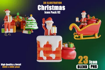 Christmas V2 3D Illustration Pack