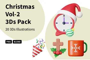 Christmas Vol-2 3D Icon Pack