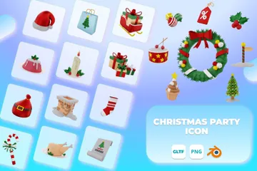 クリスマスフロア 3D Iconパック