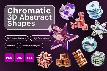 Chromatic Abstract 3D Icon Pack