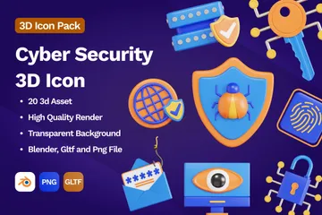 La seguridad cibernética Paquete de Icon 3D