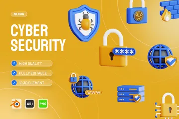 La seguridad cibernética Paquete de Icon 3D