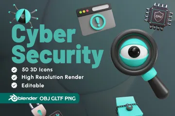 La seguridad cibernética Paquete de Icon 3D