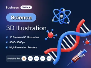 Ciência Pacote de Icon 3D