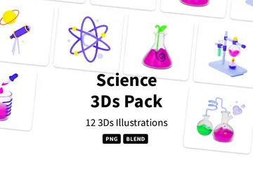 Ciência Pacote de Icon 3D